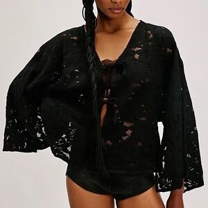 Free People Ramona Lace Jacket- One Size Fits All- Like New